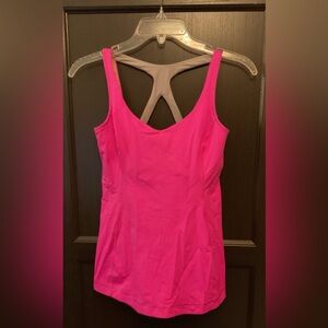 lululemon Supportive Training Tank w/ Built-In Bra – Hot Pink – Size 6